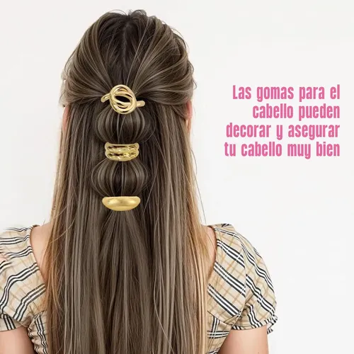 As Piezes For El Pelo De Metal Retro For Mujer 8 Pcs Xz