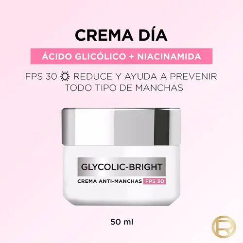 Loreal París Crema Día Anti Manchas Glycolic Bright 50ml