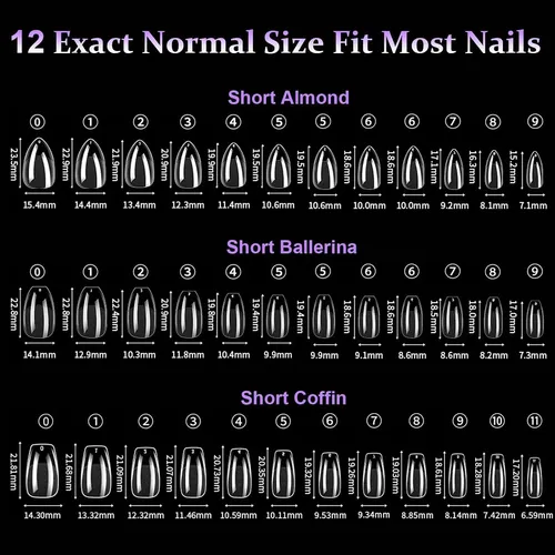 Extensiones De Uñas Bluezoo Soft Gel Tips 360 Piezas 3