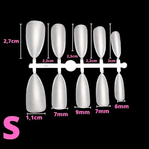 Tips Almendra Largos Soft Gel X100 Efecto Matte Mely