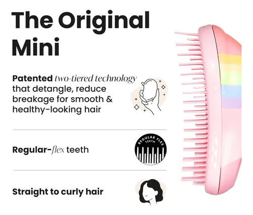 Cepillo Para Cabello Tangle Teezer Mini Rainbow Unicorn
