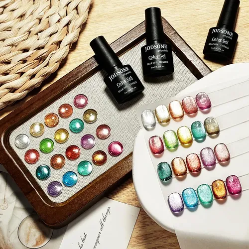 Kit Esmaltes Gel 20 Colores Con Base Y Top Coat 3 En 1