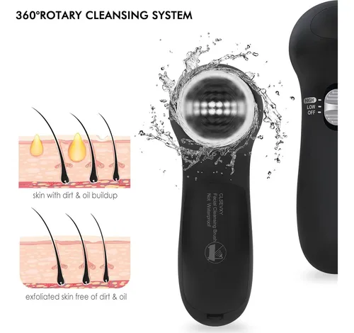 Cepillo Facial Eléctrico Clsevxy 6 Cabezales, Limpieza