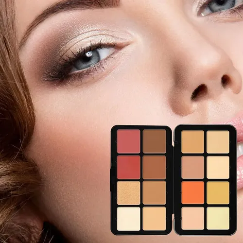 Paleta De Maquillaje De 16 Colores De Rubor Y Corrector K