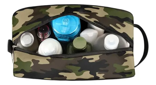 Bolsa De Aseo Colgante Verde Camuflaje Con Kits De Higiene