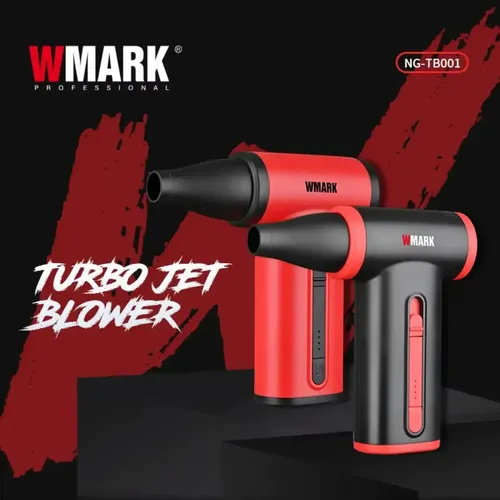 Mini Soplador Portatil Wmark Barberia Turbo Jet Profesional Negro
