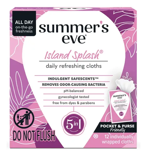 Toallitas Íntimas Femeninas Summer’s Eve Island Splash 12 Un