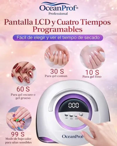 Cabina Para Uñas 300w Ocean Prof Uv/led Para Pieles Normales