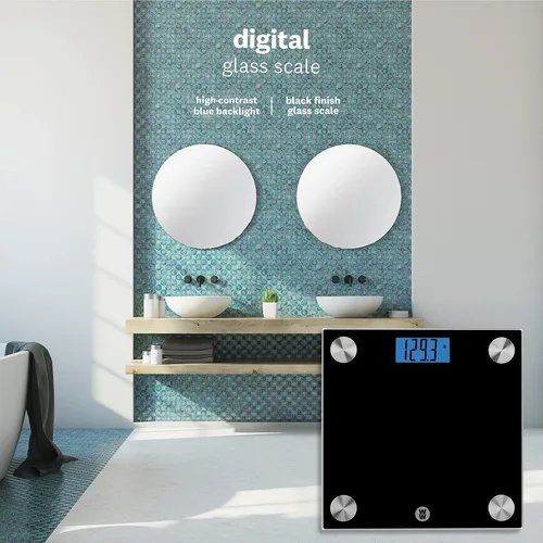 Báscula De Baño Digital Conair Ww261z, Cristal Negro
