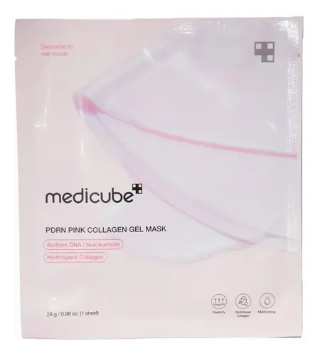 Medicube Pdrn Colageno Rosa Caja Entera Pack X 4 Mascarillas