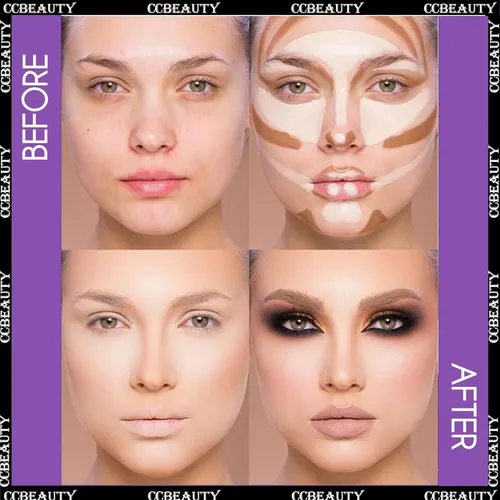 Kit De Contorno E Iluminador 2-en-1 Ccbeauty