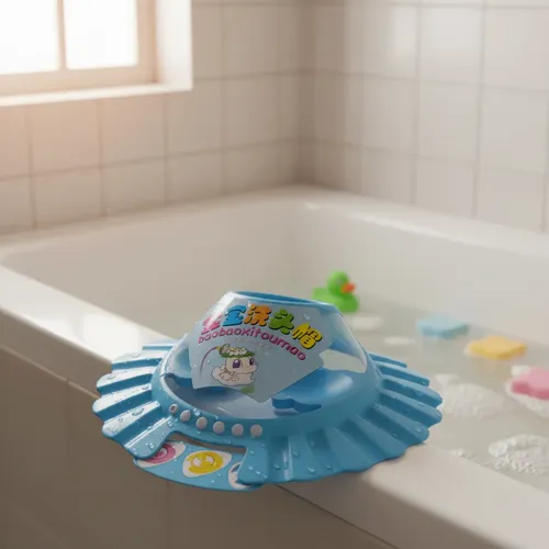 Gorro Vicera Sombrero De Baño Para Ducha Bebes Celeste