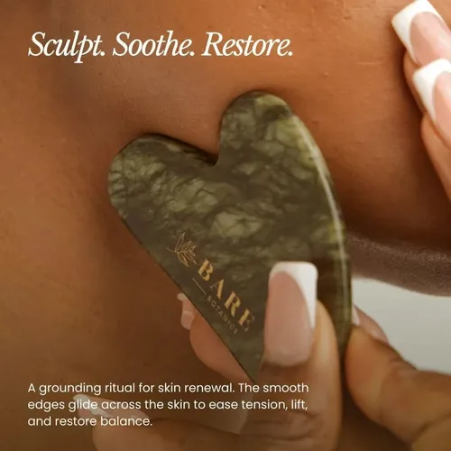 Herramienta Facial Gua Sha De Acero Massager Bare Botanics