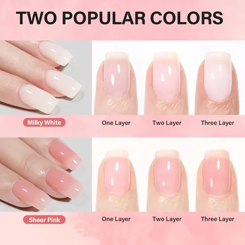 Kit Uñas Gel 240 Piezas Tips Blancos C/ Lámpara Led Uv