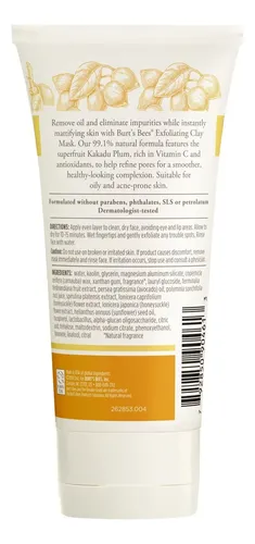 Burt’s Bees Mascarilla Arcilla Exfoliante Ciruela 90 G