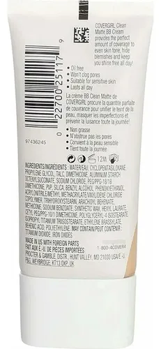 Base De Maquillaje Matte Oil-free Covergirl Fair 1 Oz