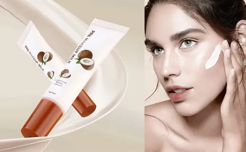 Prebase Facial Hidratante Con Leche De Coco Antes Del Maquil