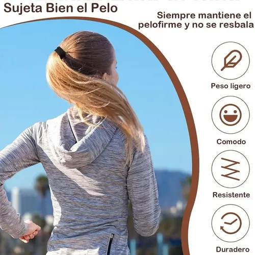 . Negro Ligas Para El Cabello 1000 Pzs , Tamaño Mediano A Negro