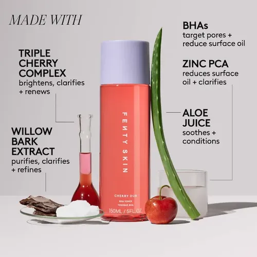 Tónico Bha Cherry Dub De Fenty Beauty Con Ácido Salicílico Y
