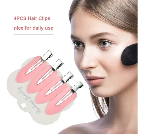 Pinzas Pelo Metálicas Sin Arrugas Pasadores Para Maquillaje