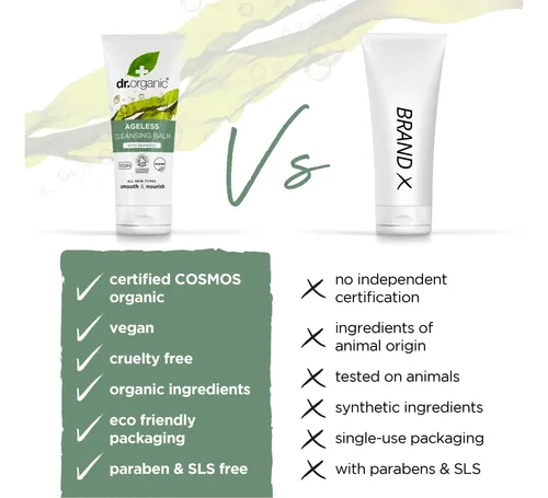 Bálsamo Limpiador Con Algas Marinas Dr. Organic, 100 Ml, Veg