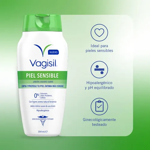 Vagisil Jabon Liquido Intimo Piel Sensible 354ml