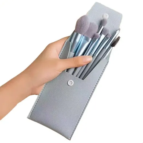 Set 8 Mini Brochas De Viaje Para Base Y Sombras