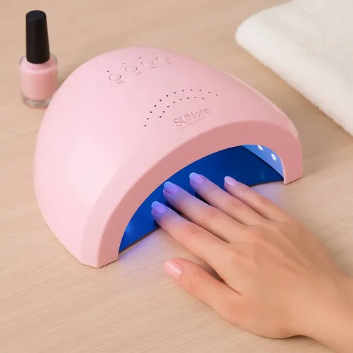 Cabina Uv Led Sun 48w Uñas Esculpidas Gelificadas Semipermanentes Gel Secado Uv Omshop Color Rosa