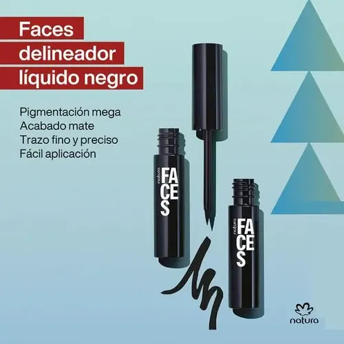 Delineador Líquido De Ojos Faces Natura Cosmeticos