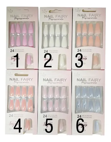 Uñas Postizas Ballerina Autoadhesivas Efecto Aurora Lisas Color 5 Liso