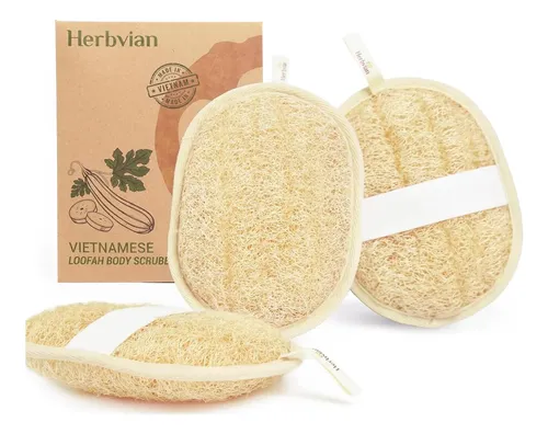 Esponjas Exfoliantes Lufa Natural Vietnamita Pack 3