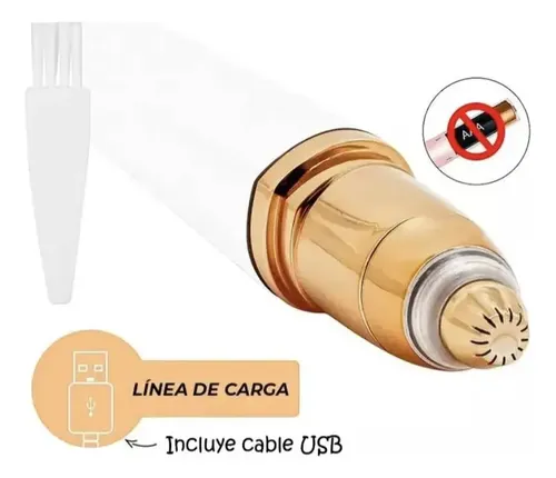 Depilador Lapiz De Cejas Y Vello Facial Recargable Luz Usb