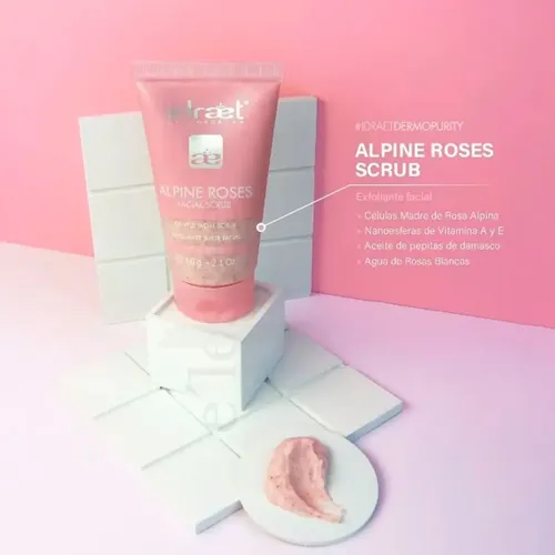 Idraet Alpine Roses Facial Scrub Crema Exfoliante Suave
