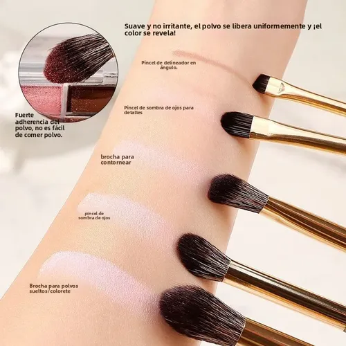 Juego De 15 Pinceles De Maquillaje Suaves Para Principiantes
