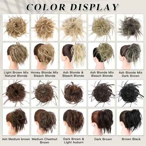 Extensión De Cabello Hmd Tousled Messy Bun, Coleta