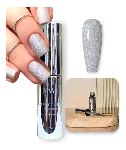 Navi Esmalte Platinum Uv Led Semipermanente 8ml Glitter