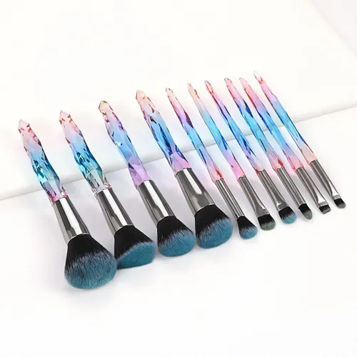 Set De Brochas De Maquillaje Gradient Crystal Para Uso Cosmé