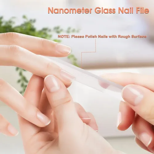 Brillantador De Uñas De Vidrio, 3 Unidades, Limas De Cristal