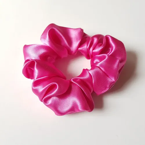 Scrunchie Saten, Colita De Raso Anti Frizz Fucsia