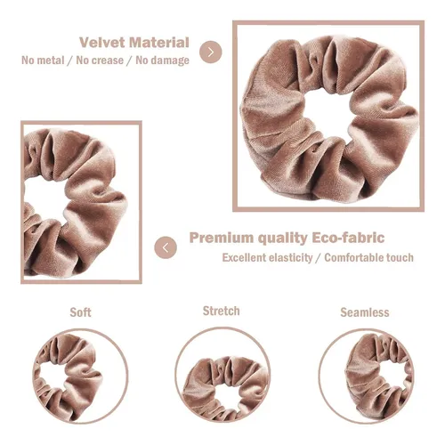 48 Pzs Ligas Cabello Satinado Elásticas, Para Mujeres Niñas