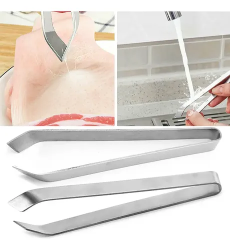 Pinzas Extractoras De Pescado, Hueso Plano, Plateadas,