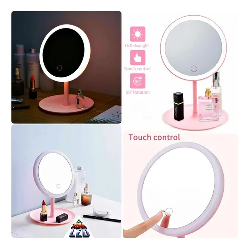 Espejo De Maquillaje Led Pantalla Tactil/usb- (x1)