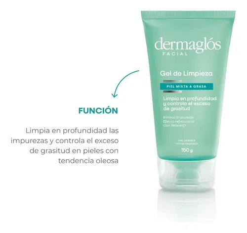Dermaglós Facial Gel De Limpieza Purificante Pieles Mixtas Tipo de piel Mixta a grasa