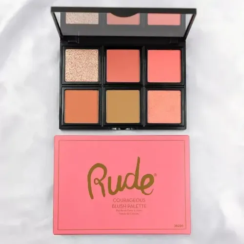 Paleta Rubor Contorno Polvo Rude Cosmetics Courageous 6 Tonos Mate