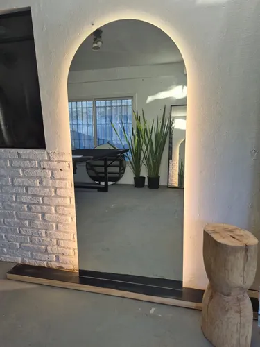 Espejo Arco Medio Punto Con Luz Led 110×80