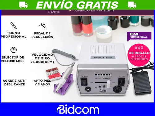 Kit Cabina Uv Led 120w Gadnic Torno Para Uñas Eléctrico Mano
