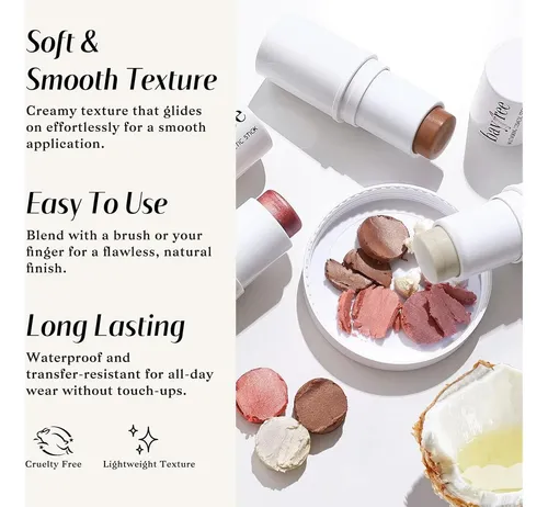 Kimuse Barra Facial Trio Contorno Iluminador Rubor