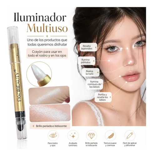 Crayon Iluminador Estilo Asiatico Tendencia Rostro Ojos