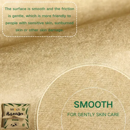 Toallitas Faciales Secas Lekoch De Bambú 100% Biodegradables