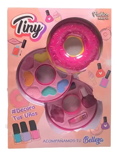 Set de Maquillaje y Uñas Sebigus Para Niños Con 7 Sombras y 2 Labiales